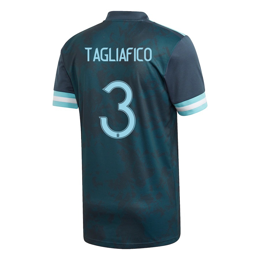 Naisten Argentiinan Jalkapallomaajoukkue Nicolas Tagliafico #3 Vieraspaita Tummansininen 2021 Lyhythihainen Paita