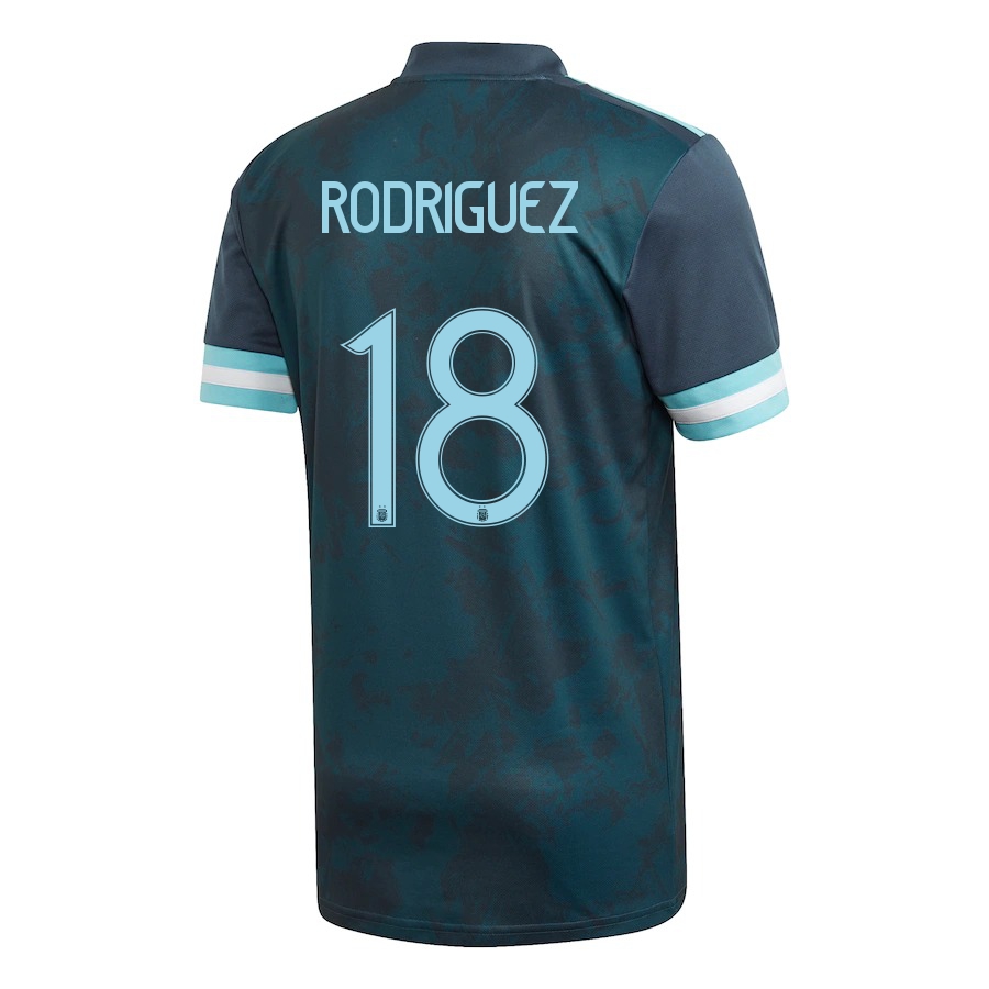 Miesten Argentiinan Jalkapallomaajoukkue Guido Rodriguez #18 Vieraspaita Tummansininen 2021 Lyhythihainen Paita