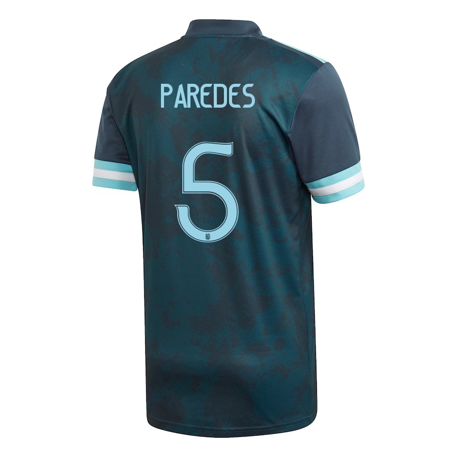 Naisten Argentiinan Jalkapallomaajoukkue Leandro Paredes #5 Vieraspaita Tummansininen 2021 Lyhythihainen Paita