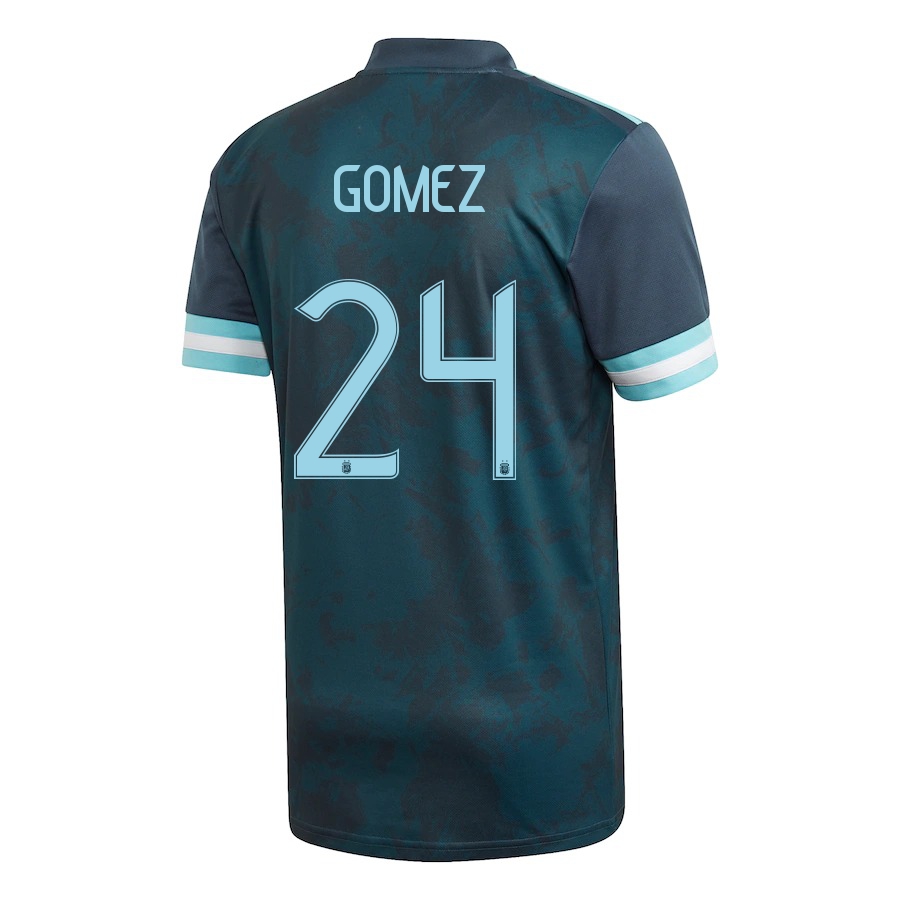 Lapset Argentiinan Jalkapallomaajoukkue Papu Gomez #24 Vieraspaita Tummansininen 2021 Lyhythihainen Paita