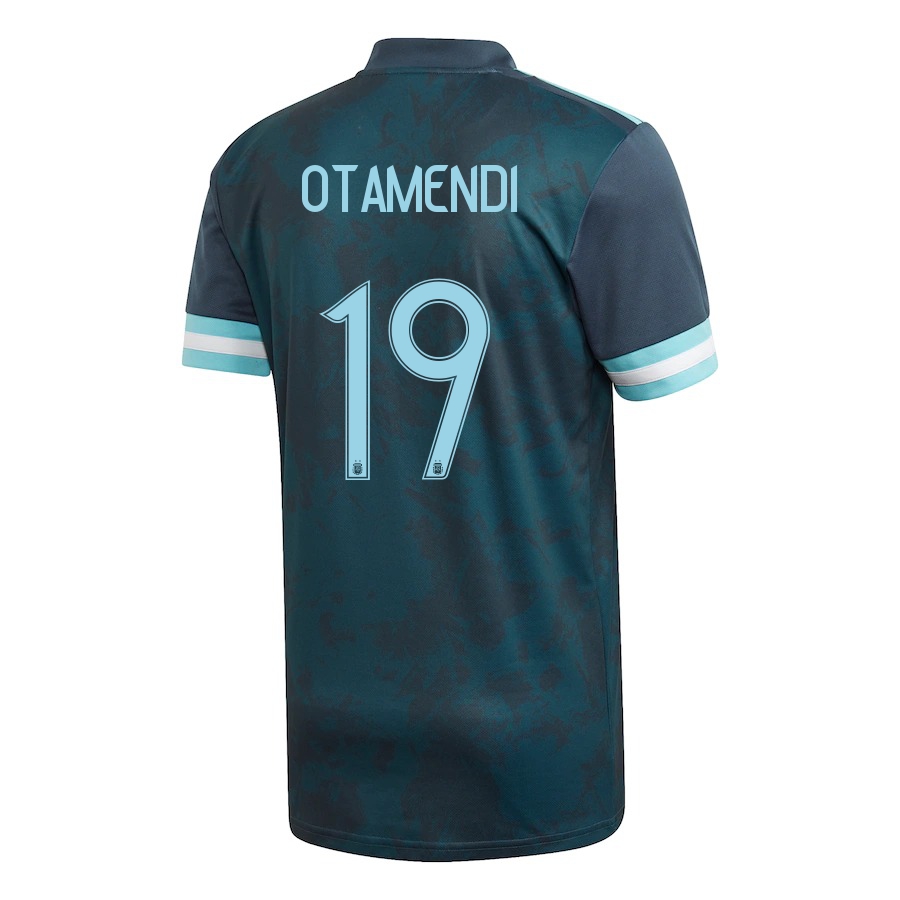 Naisten Argentiinan Jalkapallomaajoukkue Nicolas Otamendi #19 Vieraspaita Tummansininen 2021 Lyhythihainen Paita