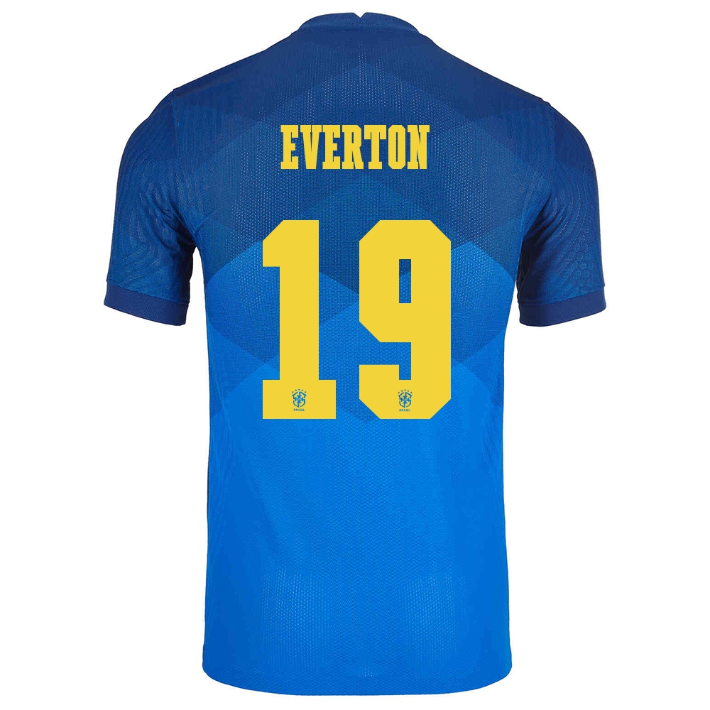 Naisten Brasilian Jalkapallomaajoukkue Everton #19 Vieraspaita Sininen 2021 Lyhythihainen Paita