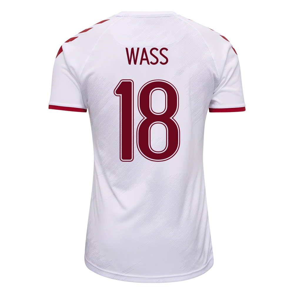 Naisten Tanskan jalkapallomaajoukkue Daniel Wass #18 Vieraspaita Valkoinen 2021 Lyhythihainen Paita