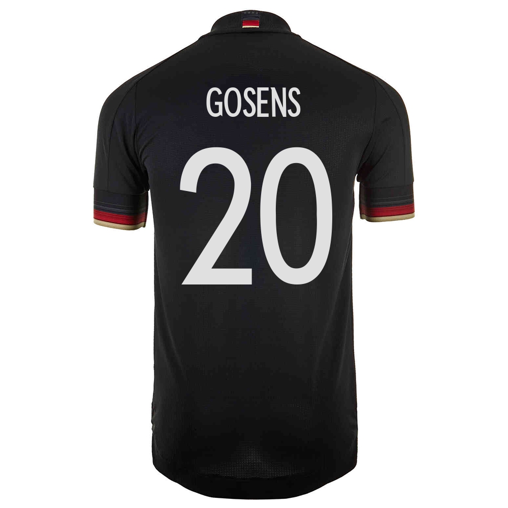 Naisten Saksan Jalkapallomaajoukkue Robin Gosens #20 Vieraspaita Musta 2021 Lyhythihainen Paita