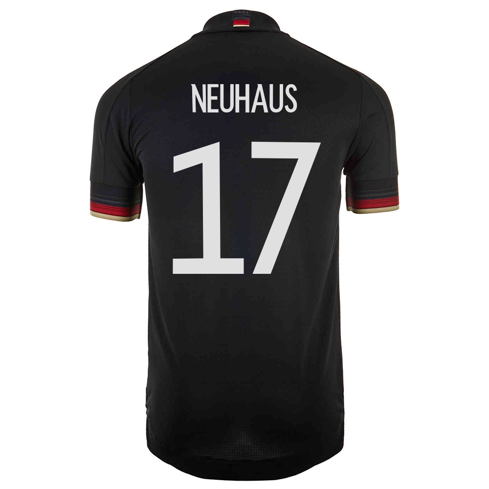 Miesten Saksan Jalkapallomaajoukkue Florian Neuhaus #17 Vieraspaita Musta 2021 Lyhythihainen Paita