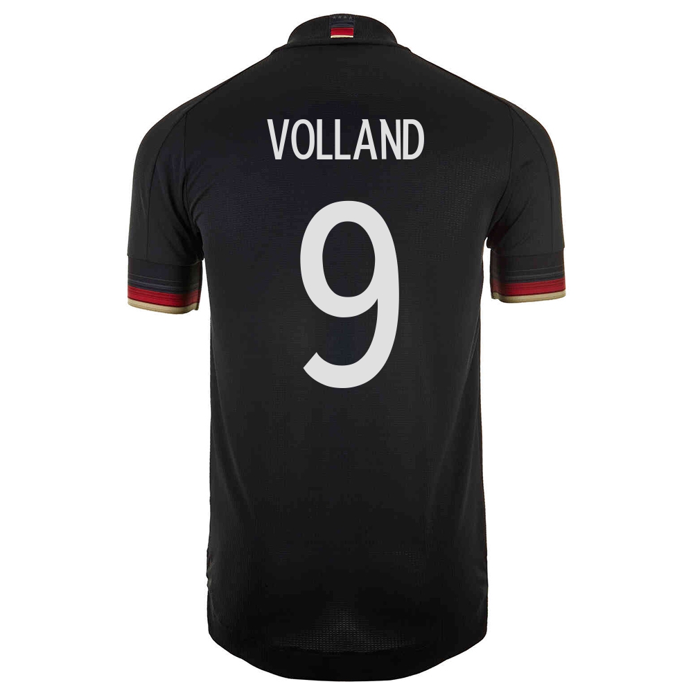 Naisten Saksan Jalkapallomaajoukkue Kevin Volland #9 Vieraspaita Musta 2021 Lyhythihainen Paita