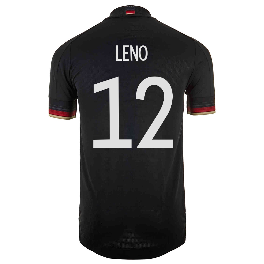 Naisten Saksan Jalkapallomaajoukkue Bernd Leno #12 Vieraspaita Musta 2021 Lyhythihainen Paita