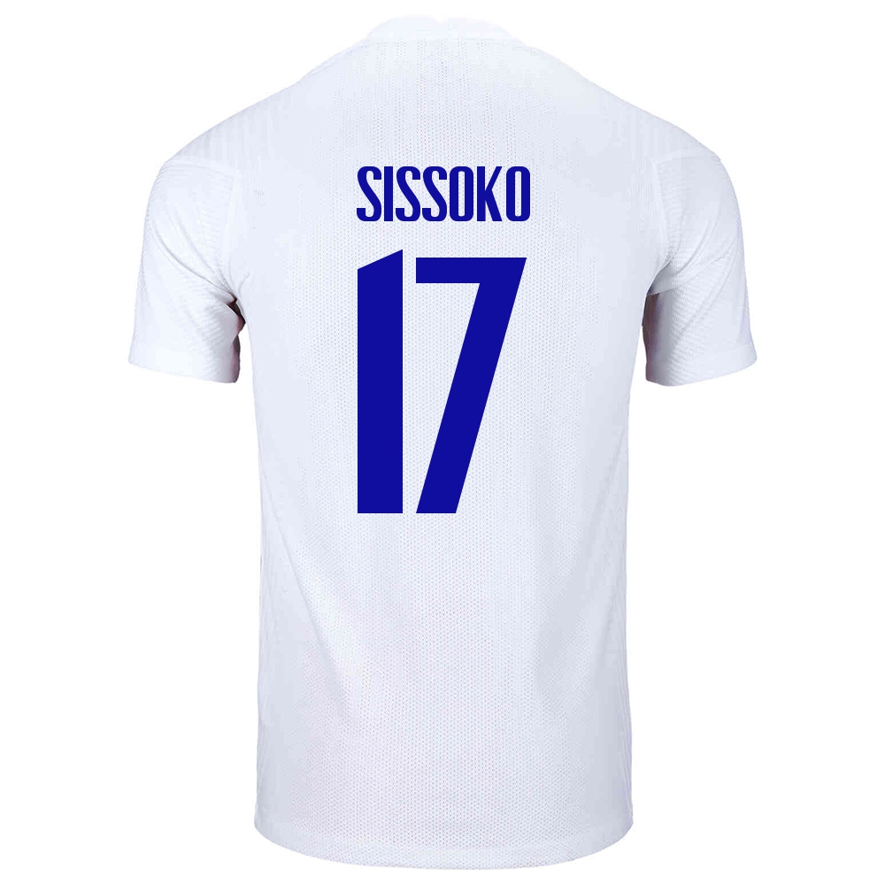 Lapset Ranskan Jalkapallomaajoukkue Moussa Sissoko #17 Vieraspaita Valkoinen 2021 Lyhythihainen Paita