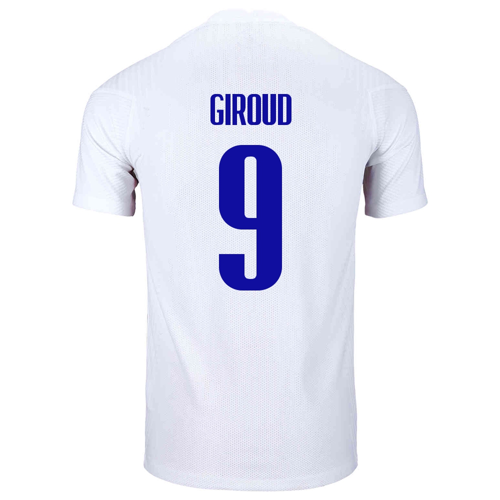 Naisten Ranskan Jalkapallomaajoukkue Olivier Giroud #9 Vieraspaita Valkoinen 2021 Lyhythihainen Paita