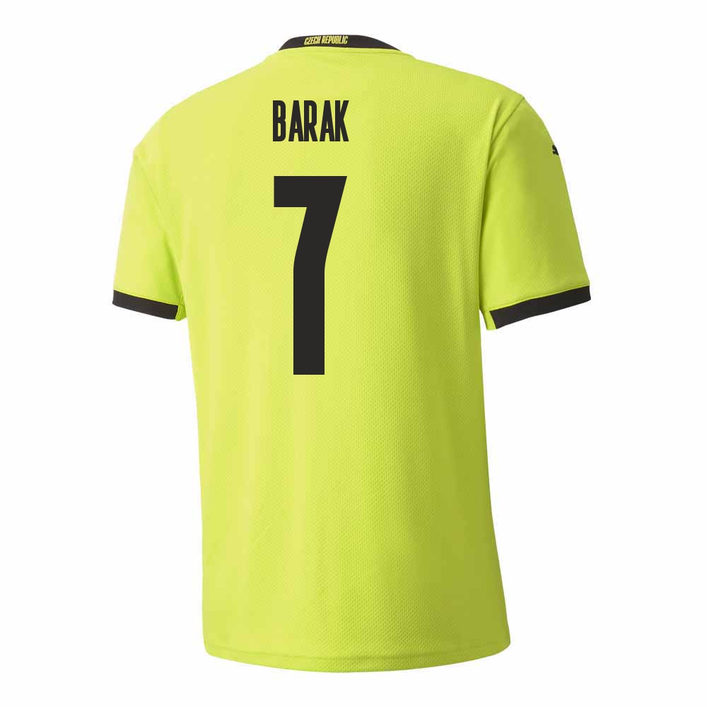 Lapset Tšekin Jalkapallomaajoukkue Antonin Barak #7 Vieraspaita Vaaleanvihreä 2021 Lyhythihainen Paita
