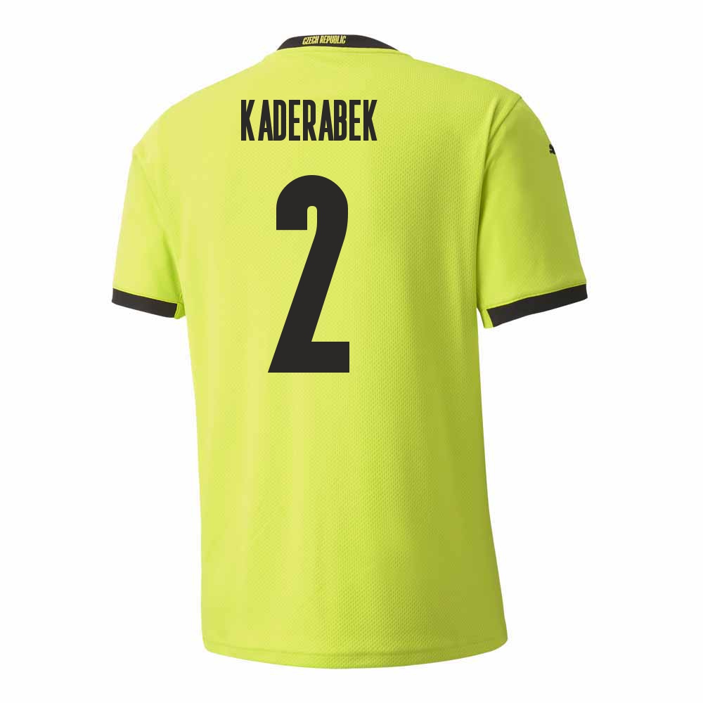 Lapset Tšekin Jalkapallomaajoukkue Pavel Kaderabek #2 Vieraspaita Vaaleanvihreä 2021 Lyhythihainen Paita
