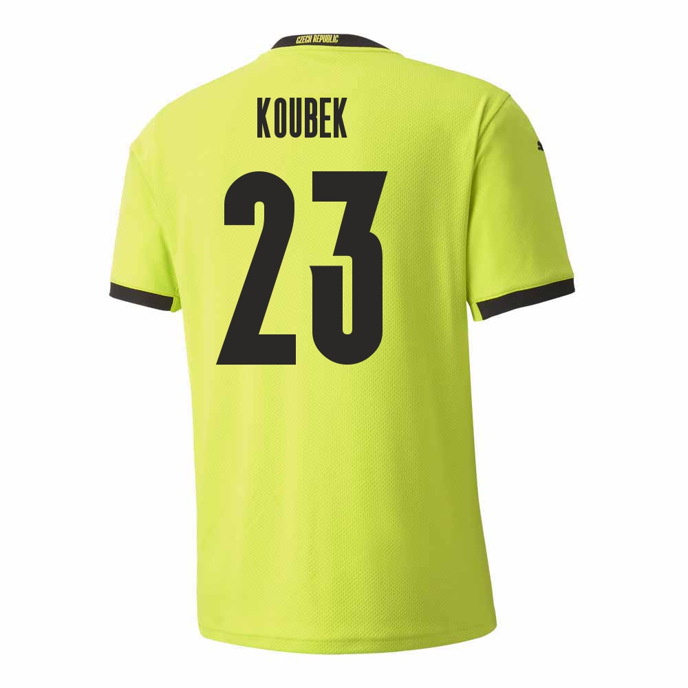 Naisten Tšekin Jalkapallomaajoukkue Tomas Koubek #23 Vieraspaita Vaaleanvihreä 2021 Lyhythihainen Paita