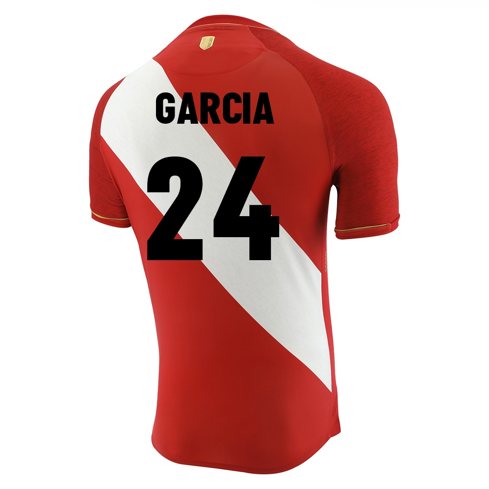 Naisten Perun Jalkapallomaajoukkue Raziel Garcia #24 Vieraspaita Punainen Valkoinen 2021 Lyhythihainen Paita