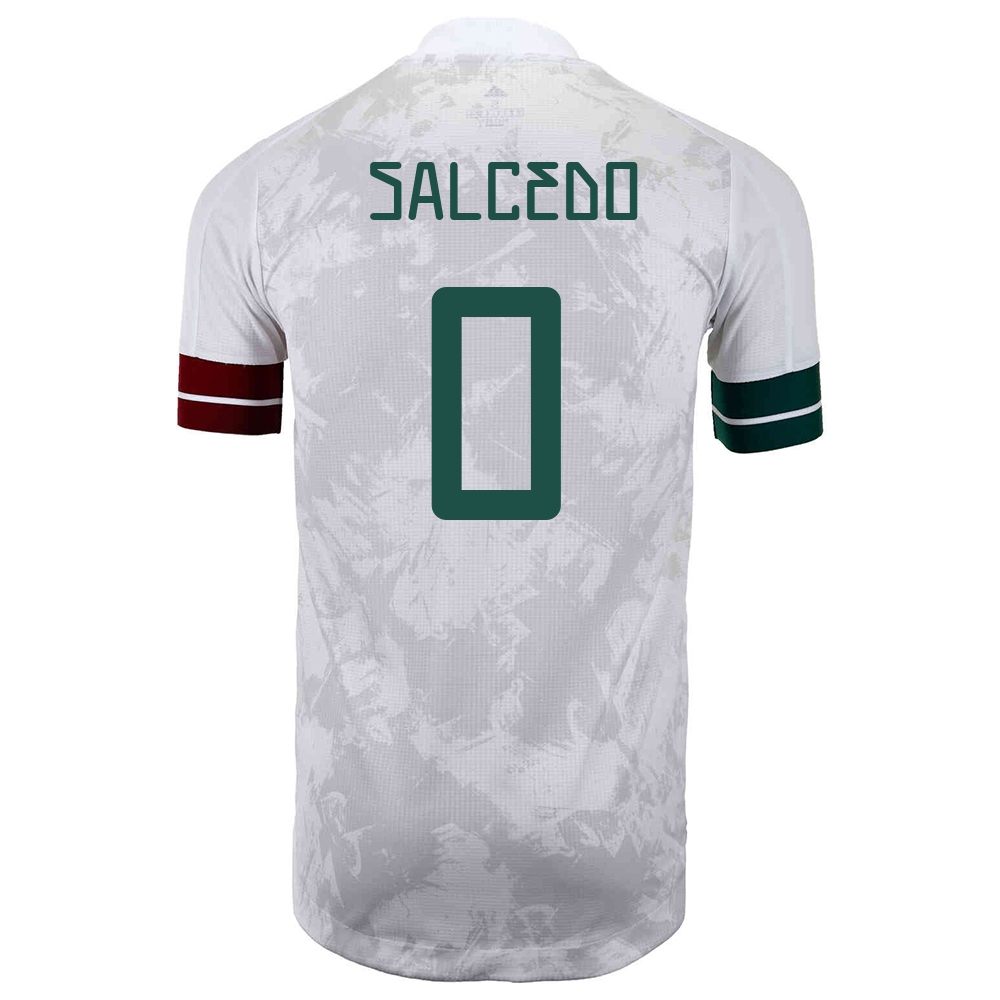 Miesten Meksikon Jalkapallomaajoukkue Carlos Salcedo #0 Vieraspaita Valkoinen Musta 2021 Lyhythihainen Paita