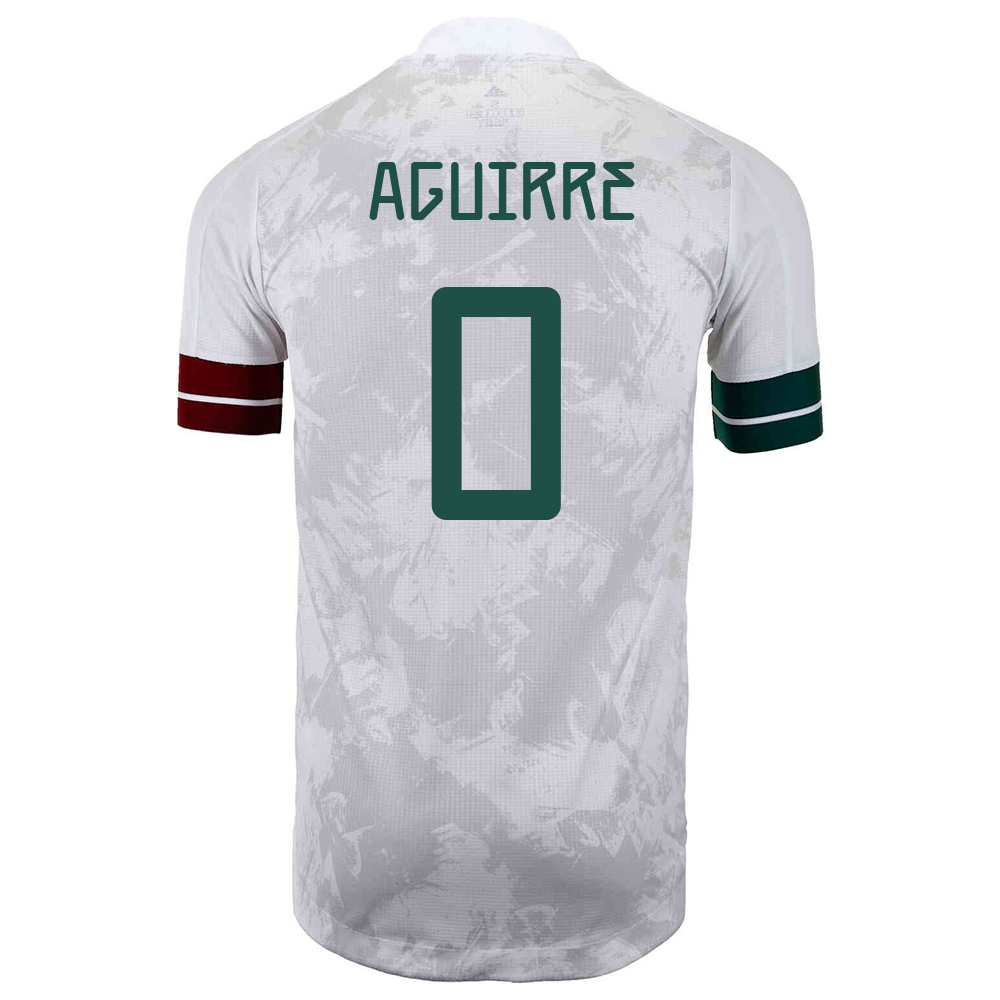 Naisten Meksikon Jalkapallomaajoukkue Erick Aguirre #0 Vieraspaita Valkoinen Musta 2021 Lyhythihainen Paita