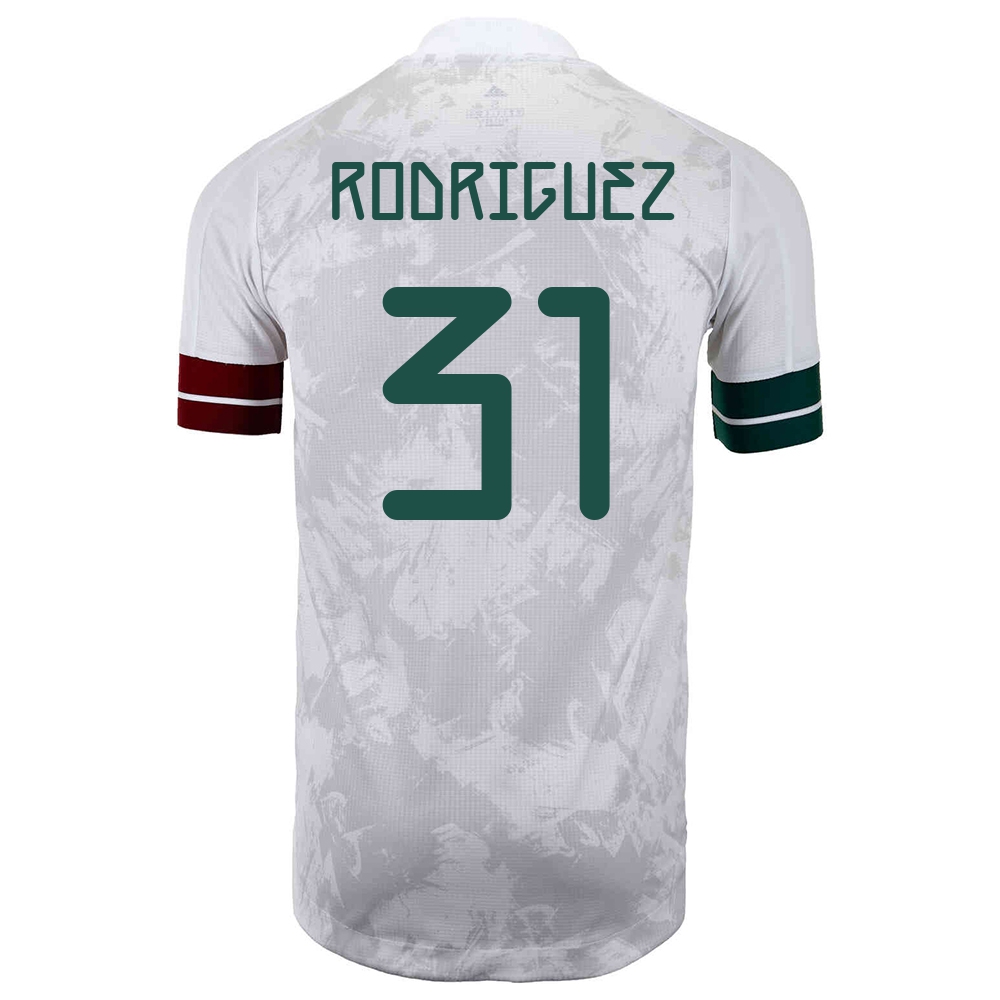 Naisten Meksikon Jalkapallomaajoukkue Osvaldo Rodriguez #31 Vieraspaita Valkoinen Musta 2021 Lyhythihainen Paita