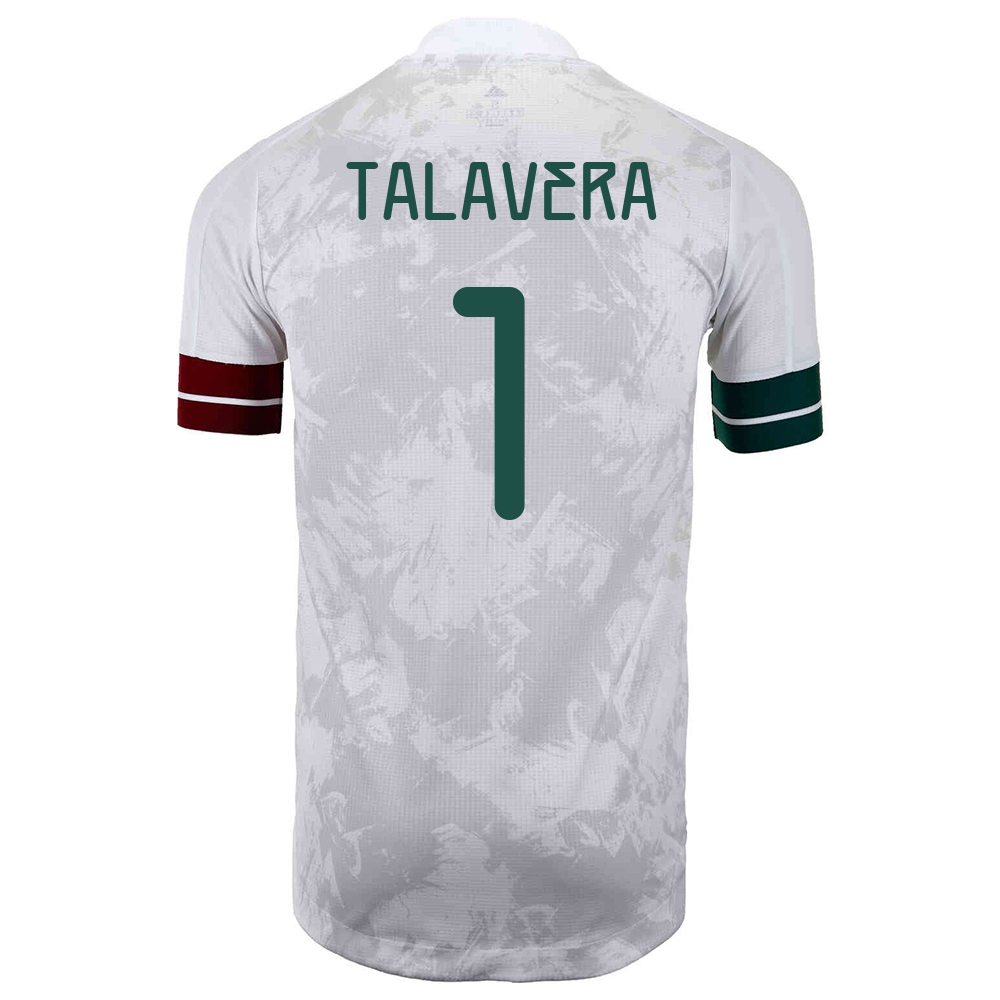 Miesten Meksikon Jalkapallomaajoukkue Alfredo Talavera #1 Vieraspaita Valkoinen Musta 2021 Lyhythihainen Paita