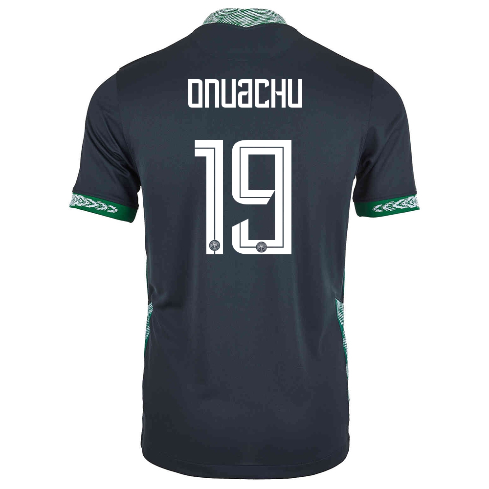 Miesten Nigerian Jalkapallomaajoukkue Paul Onuachu #19 Vieraspaita Musta 2021 Lyhythihainen Paita