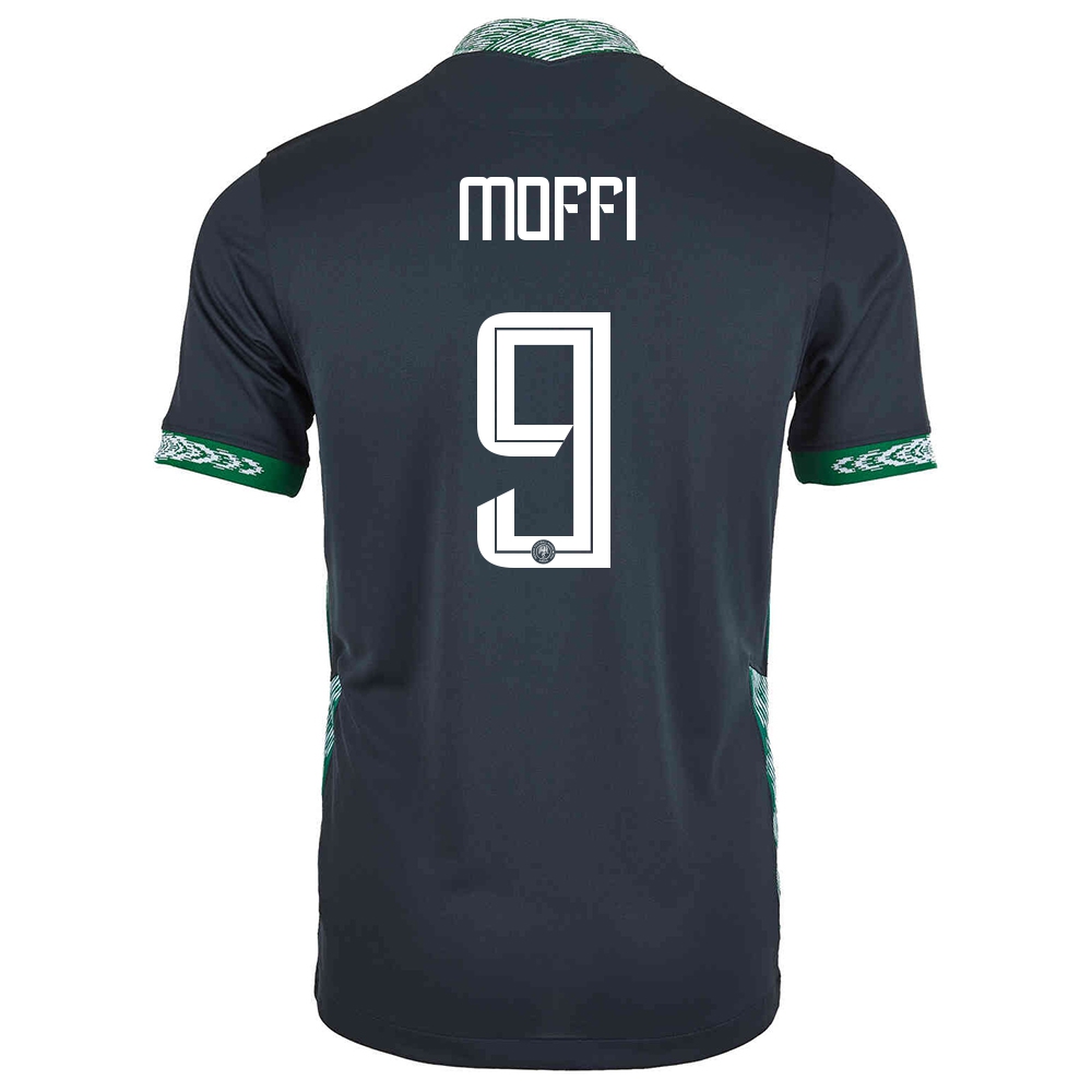 Naisten Nigerian Jalkapallomaajoukkue Terem Moffi #9 Vieraspaita Musta 2021 Lyhythihainen Paita