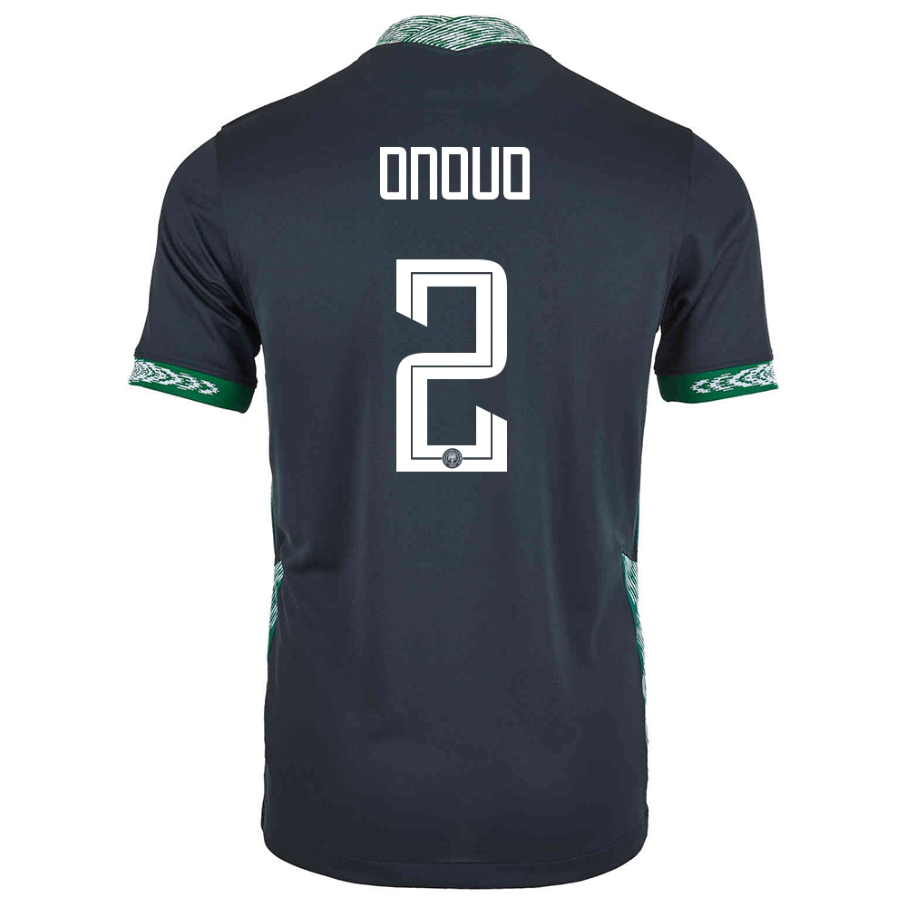 Naisten Nigerian Jalkapallomaajoukkue Vincent Onovo #2 Vieraspaita Musta 2021 Lyhythihainen Paita