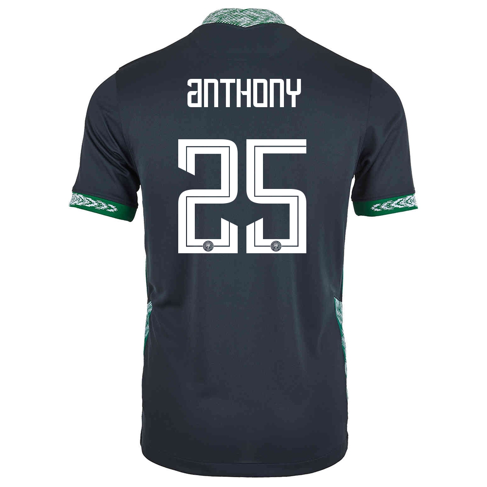 Naisten Nigerian Jalkapallomaajoukkue Izuchukwu Anthony #25 Vieraspaita Musta 2021 Lyhythihainen Paita