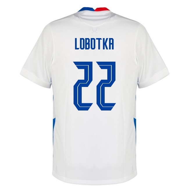 Naisten Slovakian Jalkapallomaajoukkue Stanislav Lobotka #22 Vieraspaita Valkoinen 2021 Lyhythihainen Paita