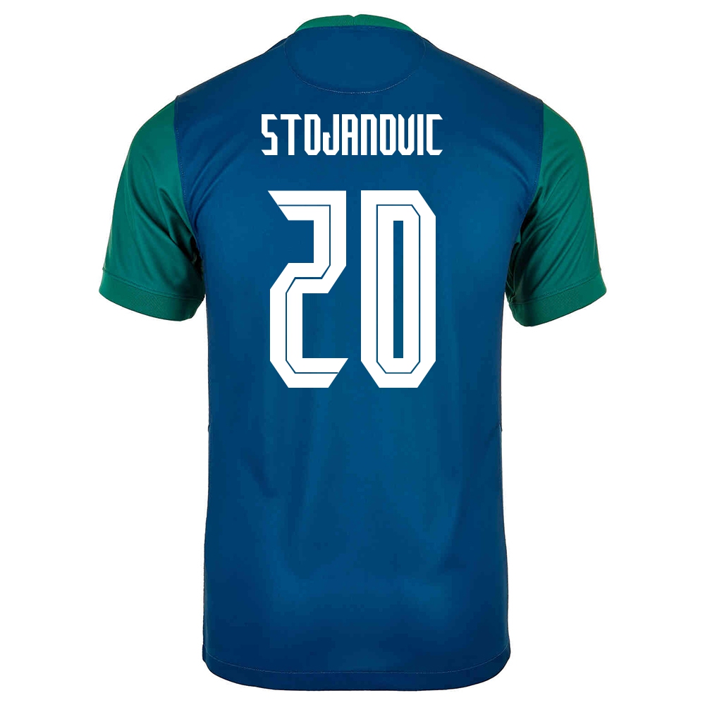 Lapset Slovenian Jalkapallomaajoukkue Petar Stojanovic #20 Vieraspaita Vihreä 2021 Lyhythihainen Paita