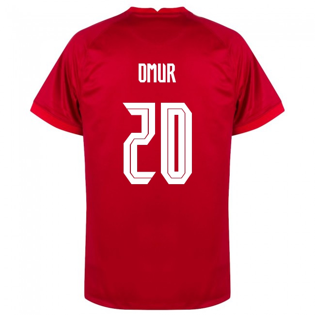 Naisten Turkin Jalkapallomaajoukkue Abdulkadir Omur #20 Vieraspaita Punainen 2021 Lyhythihainen Paita