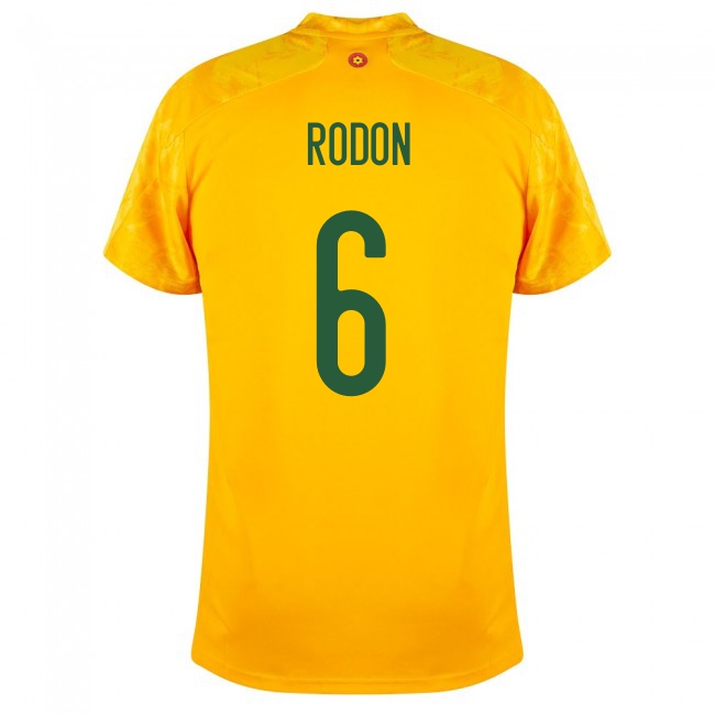 Miesten Walesin Jalkapallomaajoukkue Joe Rodon #6 Vieraspaita Keltainen 2021 Lyhythihainen Paita