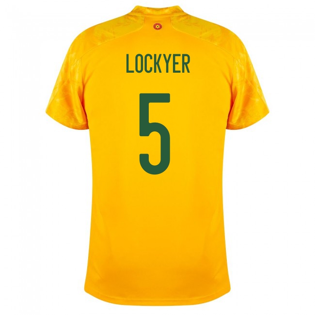 Naisten Walesin Jalkapallomaajoukkue Tom Lockyer #5 Vieraspaita Keltainen 2021 Lyhythihainen Paita