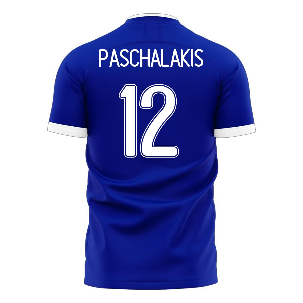 Naisten Kreikan Jalkapallomaajoukkue Alexandros Paschalakis #12 Vieraspaita Sininen 2021 Lyhythihainen Paita