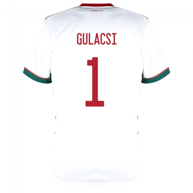 Lapset Unkarin Jalkapallomaajoukkue Peter Gulacsi #1 Vieraspaita Valkoinen 2021 Lyhythihainen Paita