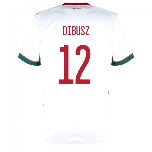 Miesten Unkarin Jalkapallomaajoukkue Denes Dibusz #12 Vieraspaita Valkoinen 2021 Lyhythihainen Paita