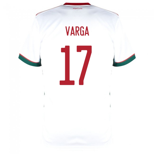 Miesten Unkarin Jalkapallomaajoukkue Roland Varga #17 Vieraspaita Valkoinen 2021 Lyhythihainen Paita