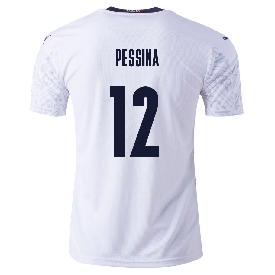Naisten Italian jalkapallomaajoukkue Matteo Pessina #12 Vieraspaita Valkoinen 2021 Lyhythihainen Paita