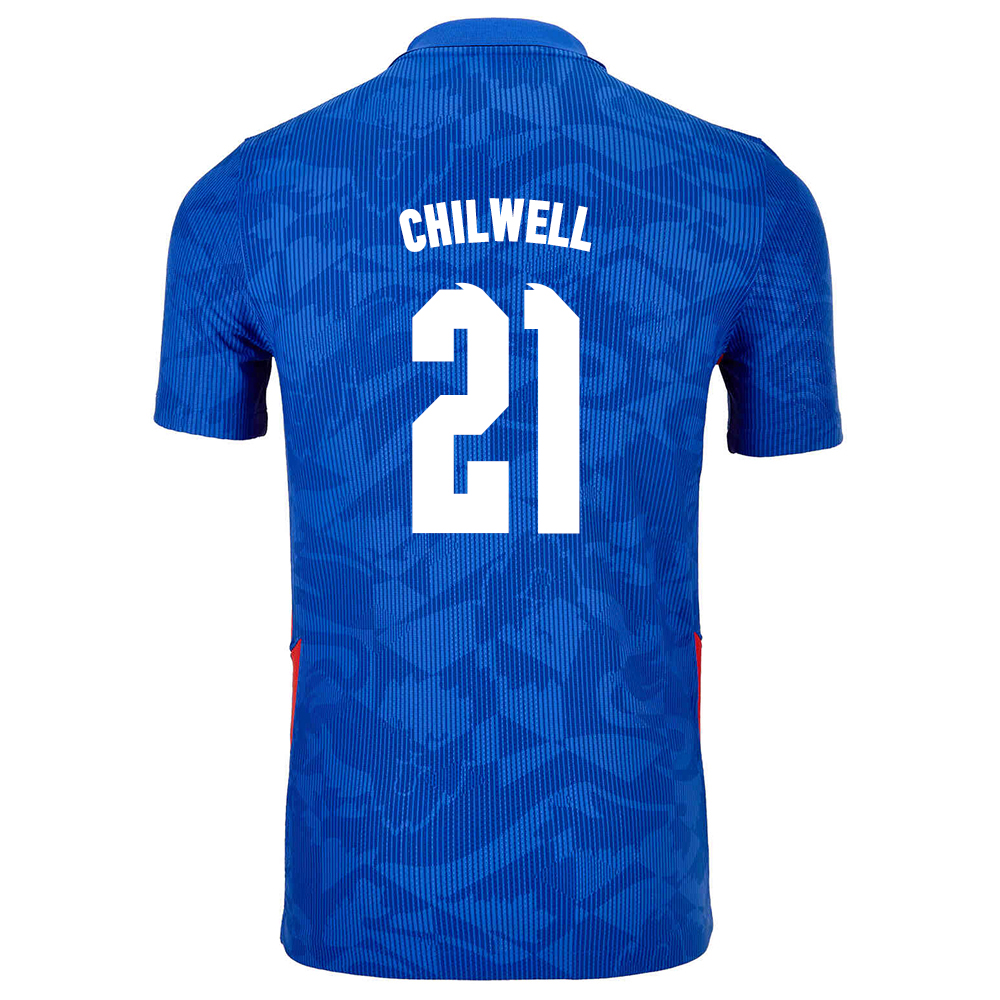 Lapset Englannin Jalkapallomaajoukkue Ben Chilwell #21 Vieraspaita Sininen 2021 Lyhythihainen Paita