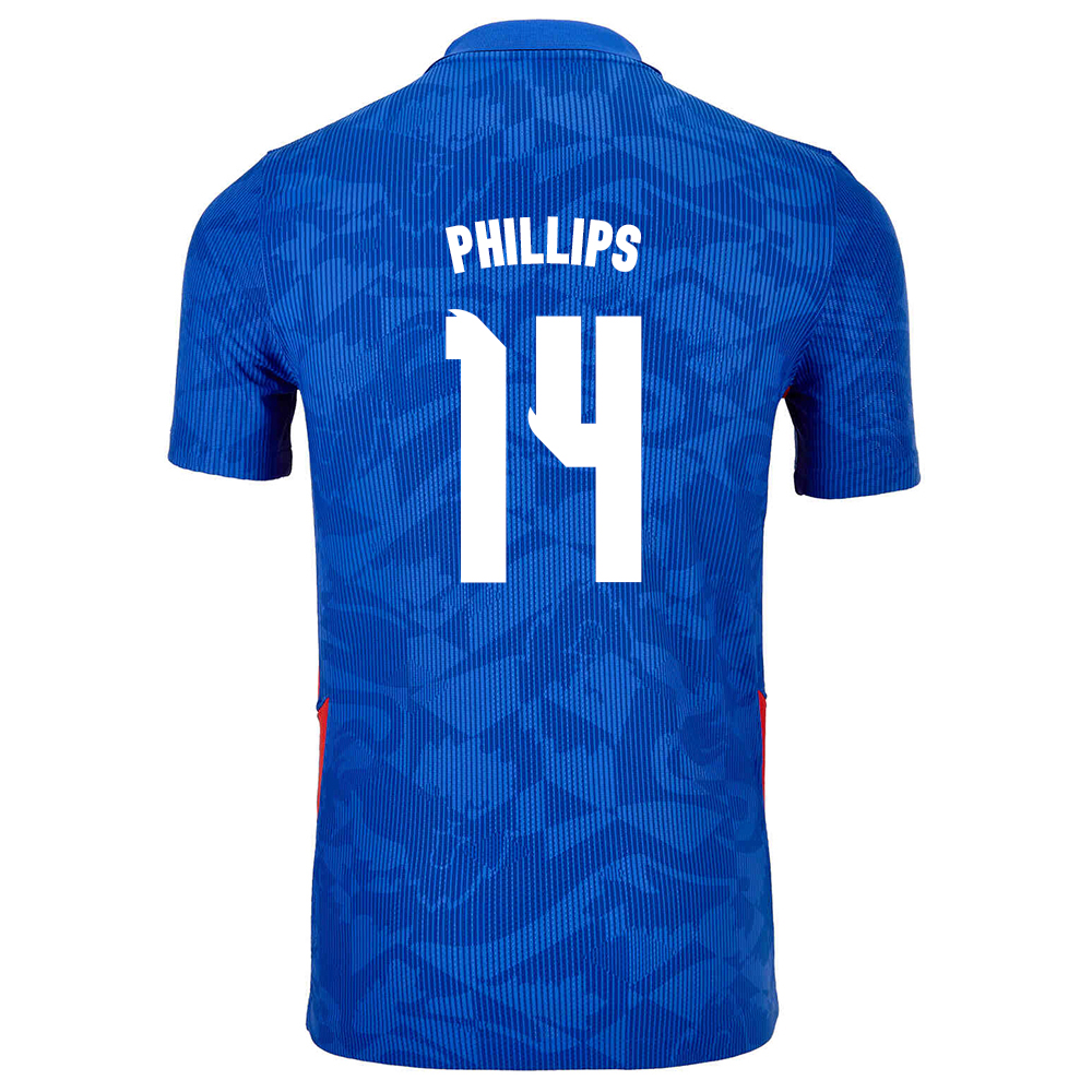 Lapset Englannin Jalkapallomaajoukkue Kalvin Phillips #14 Vieraspaita Sininen 2021 Lyhythihainen Paita