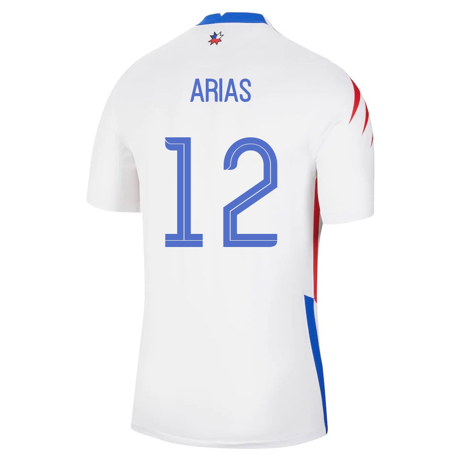 Lapset Chilen Jalkapallomaajoukkue Gabriel Arias #12 Vieraspaita Valkoinen 2021 Lyhythihainen Paita