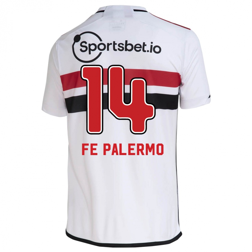 Kandiny Lapset Fe Palermo #14 Valkoinen Kotipaita 2023/24 Lyhythihainen Paita T-Paita