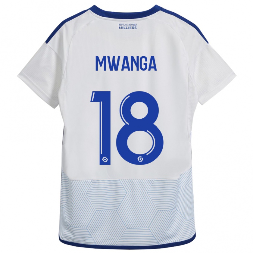 Kandiny Lapset Junior Mwanga #18 Valkoinen Vieraspaita 2023/24 Lyhythihainen Paita T-Paita