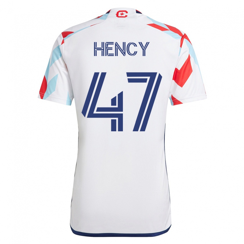 Kandiny Lapset Billy Hency #47 Valkoinen Sininen Vieraspaita 2023/24 Lyhythihainen Paita T-Paita