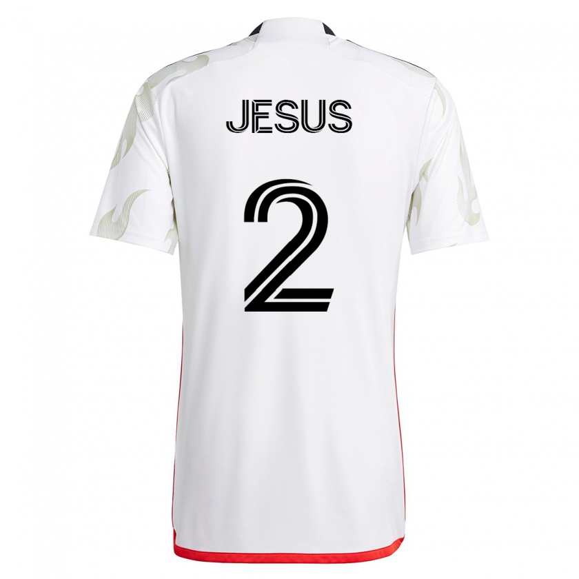 Kandiny Lapset Geovane Jesus #2 Valkoinen Vieraspaita 2023/24 Lyhythihainen Paita T-Paita