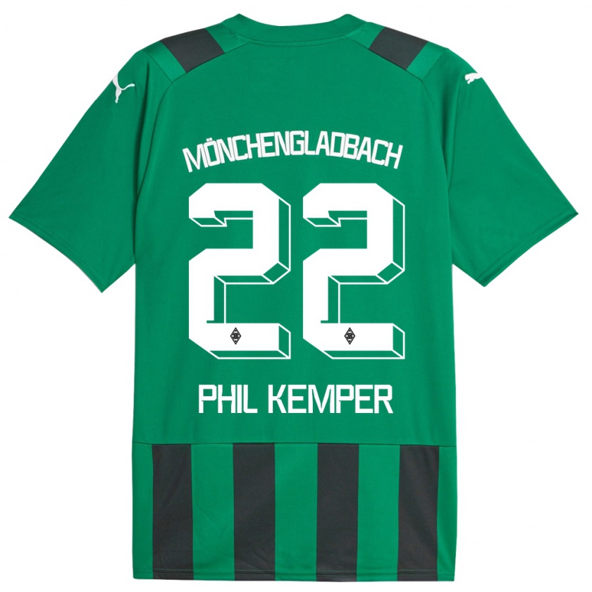 Kandiny Miesten Phil Kemper #22 Musta Vihreä Vieraspaita 2023/24 Lyhythihainen Paita T-Paita