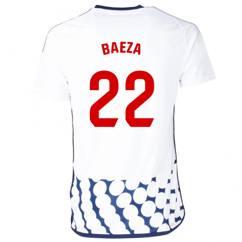 Kandiny Miesten Miguel Baeza #22 Valkoinen Vieraspaita 2023/24 Lyhythihainen Paita T-Paita