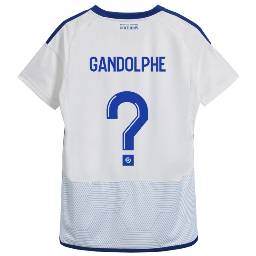 Kandiny Naisten Adrien Gandolphe #0 Valkoinen Vieraspaita 2023/24 Lyhythihainen Paita T-Paita