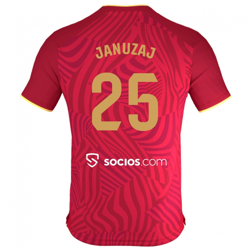 Kandiny Naisten Adnan Januzaj #25 Punainen Vieraspaita 2023/24 Lyhythihainen Paita T-Paita