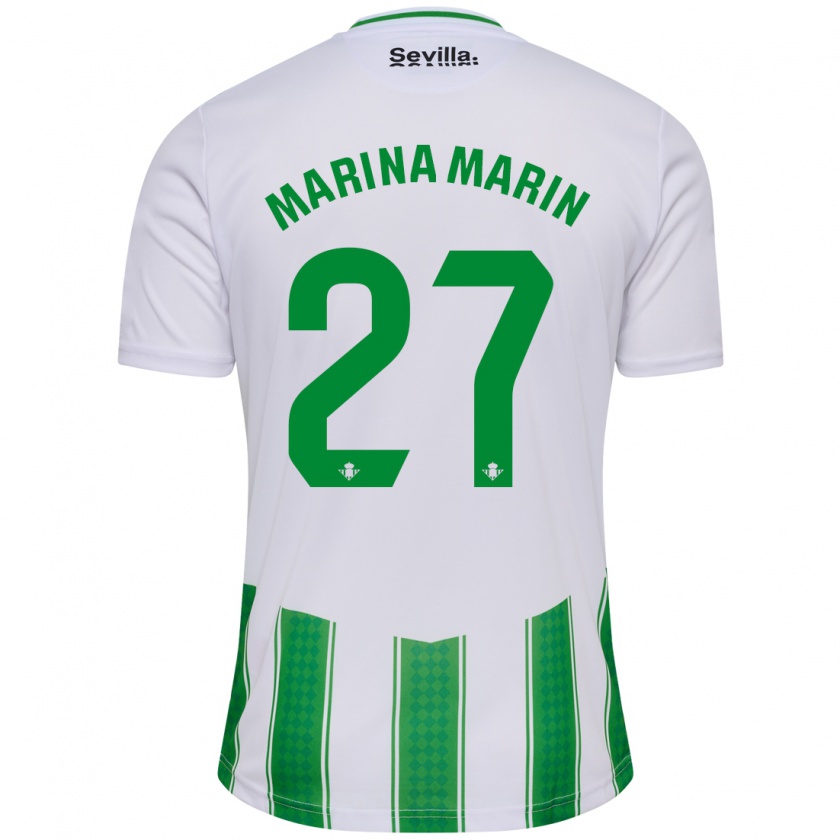 Kandiny Lapset Marina Marín #27 Valkoinen Kotipaita 2023/24 Lyhythihainen Paita T-Paita