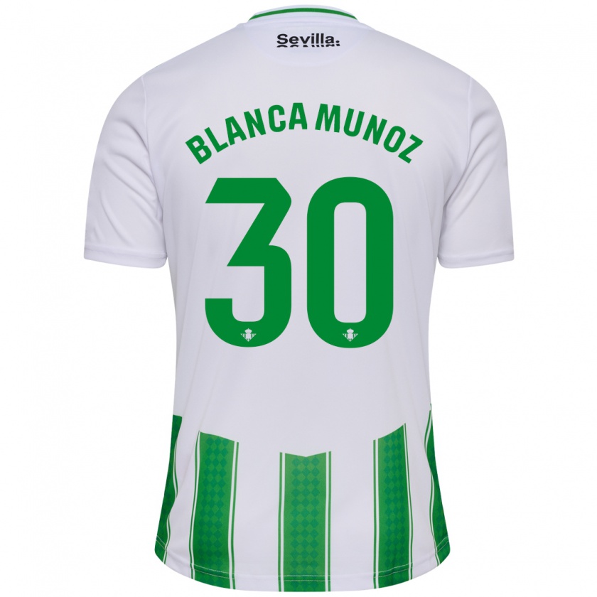 Kandiny Lapset Blanca Muñoz #30 Valkoinen Kotipaita 2023/24 Lyhythihainen Paita T-Paita