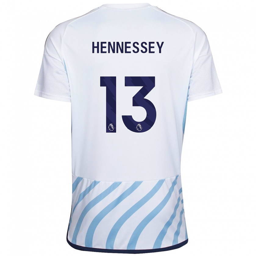 Kandiny Lapset Wayne Hennessey #13 Valkoinen Sininen Vieraspaita 2023/24 Lyhythihainen Paita T-Paita