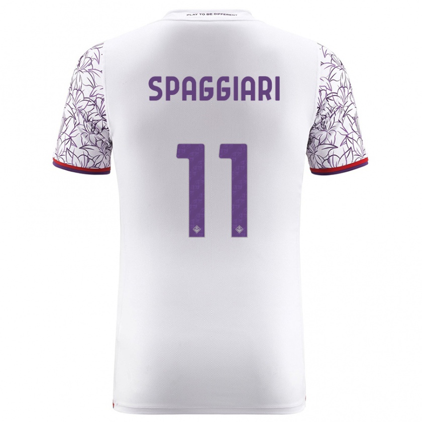 Kandiny Miesten Riccardo Spaggiari #11 Valkoinen Vieraspaita 2023/24 Lyhythihainen Paita T-Paita